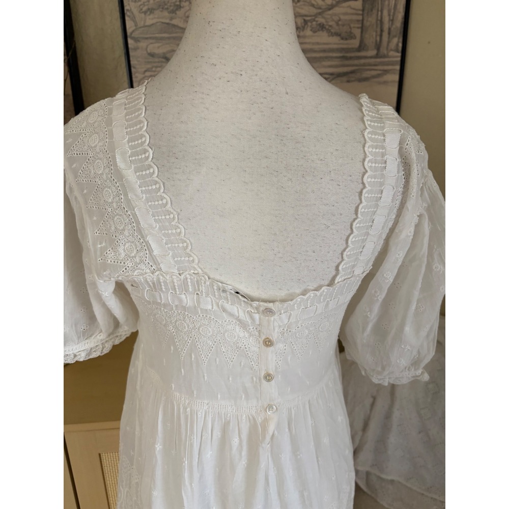 DOEN Colline Dress White Embroidered Maxi Cottagecore Size Small - Picture 4 of 9